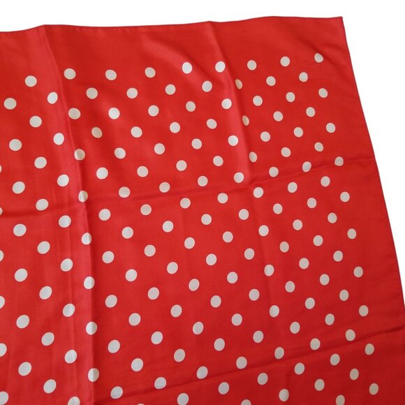 Vintage Scarf Red Polka Dot Square Polyester Cosplay Rockabilly Retro Housewife - Picture 7 of 9
